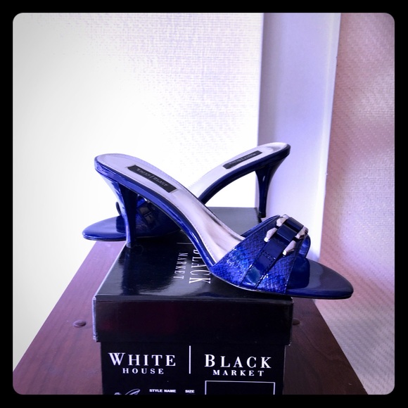 Royal Blue Open dressy heels - Picture 1 of 2